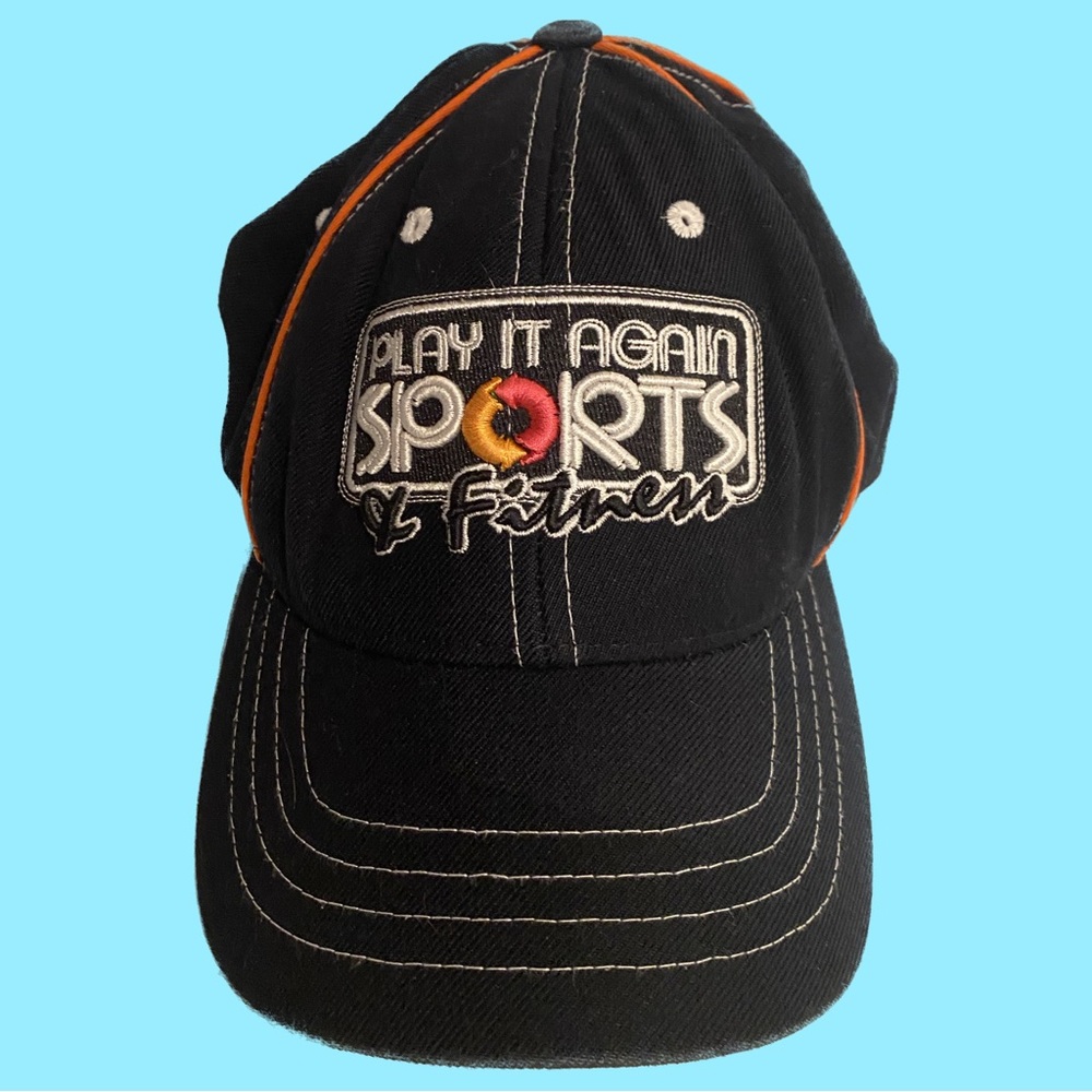 Vintage PLAY IT AGAIN SPORTS & FITNESS dad hat.